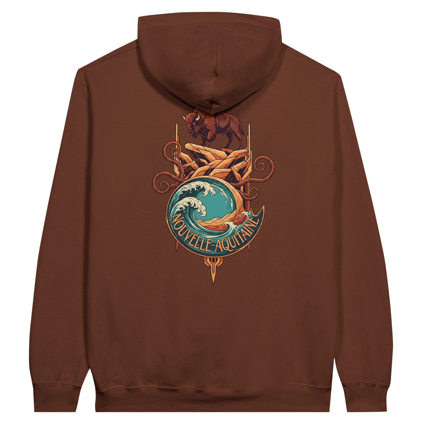 Gildan SF500 Adult New Aquitaine Medium Fleece Hoodie