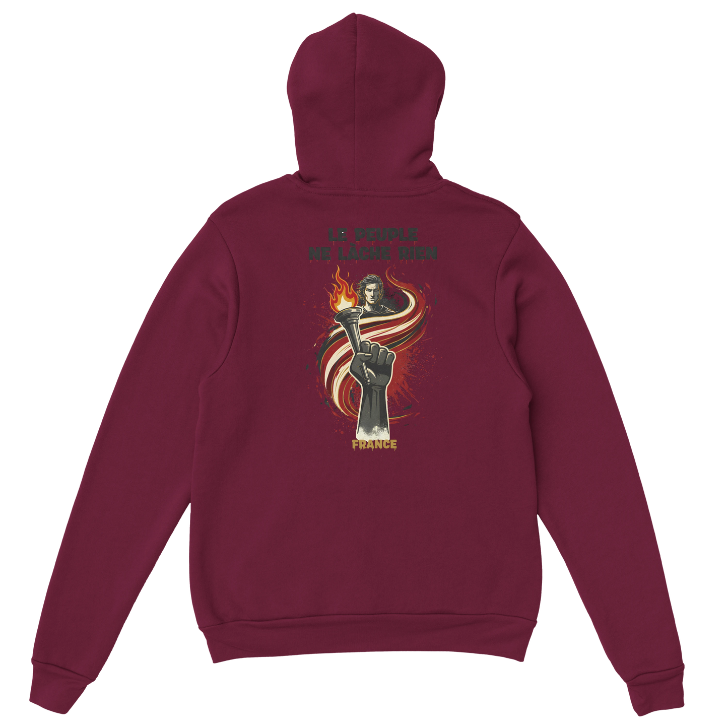 "The people don't give up" hoodie - classic French style for men | Gildan® 18500