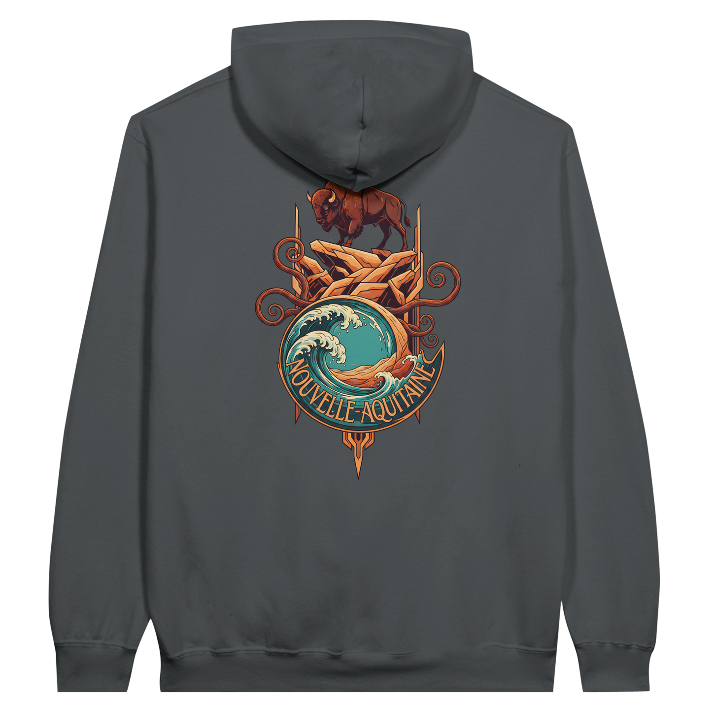 Gildan SF500 Adult New Aquitaine Medium Fleece Hoodie