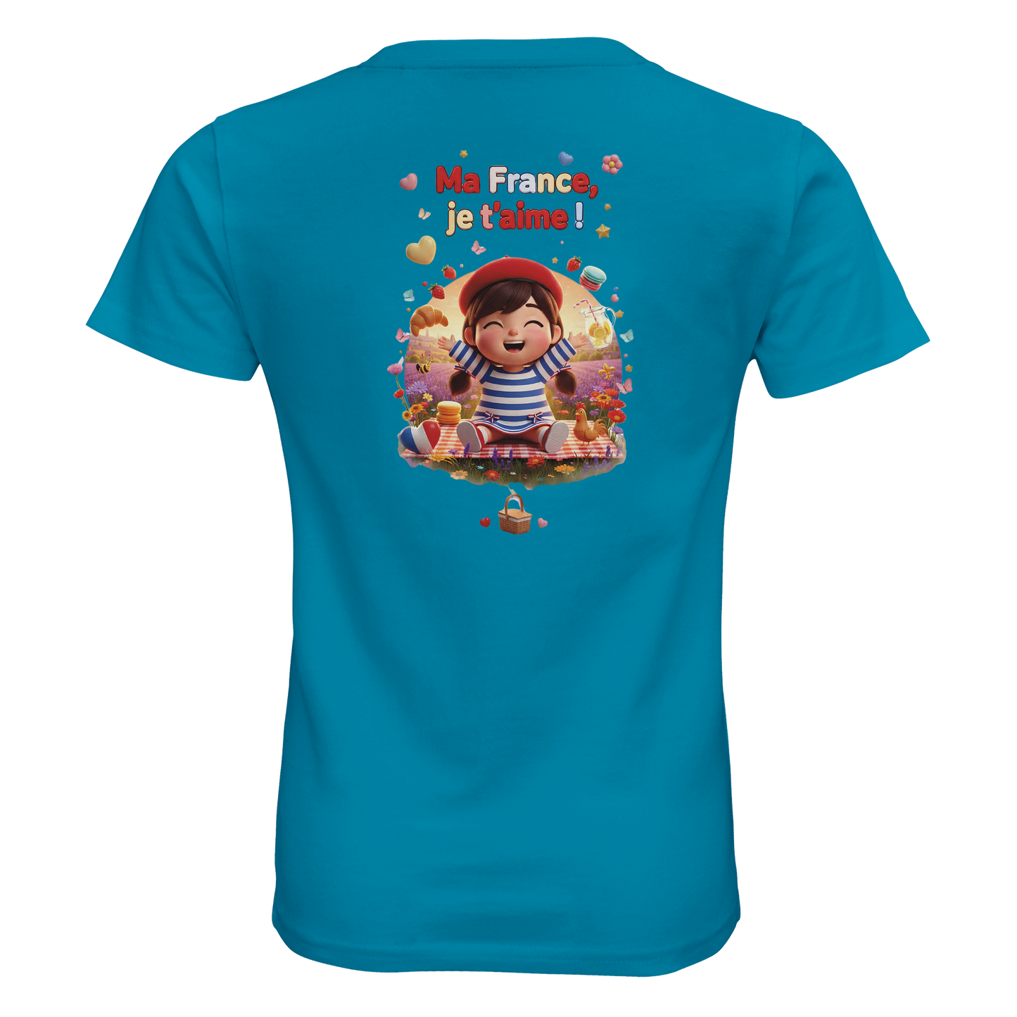 Organic Kids Fitted T-shirt Mädchen Style-Französisch "Ma France je t'aime" | SOL'S Pioneer Kids 03578