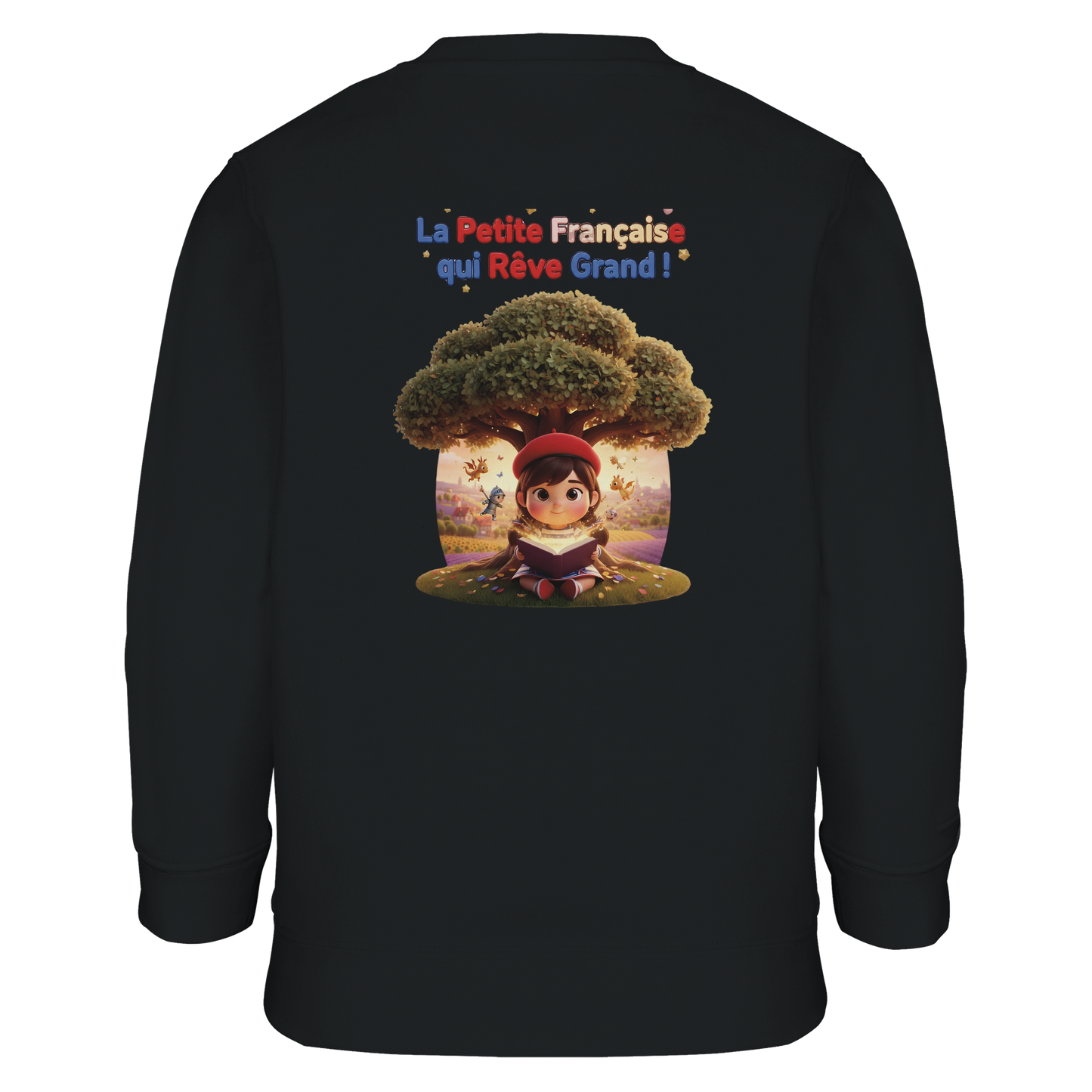 Mädchen-Sweatshirt im französischen Stil: „La petite française qui rêve grand“ aus recycelter Mischung | SOL'S Columbia Kids 04239