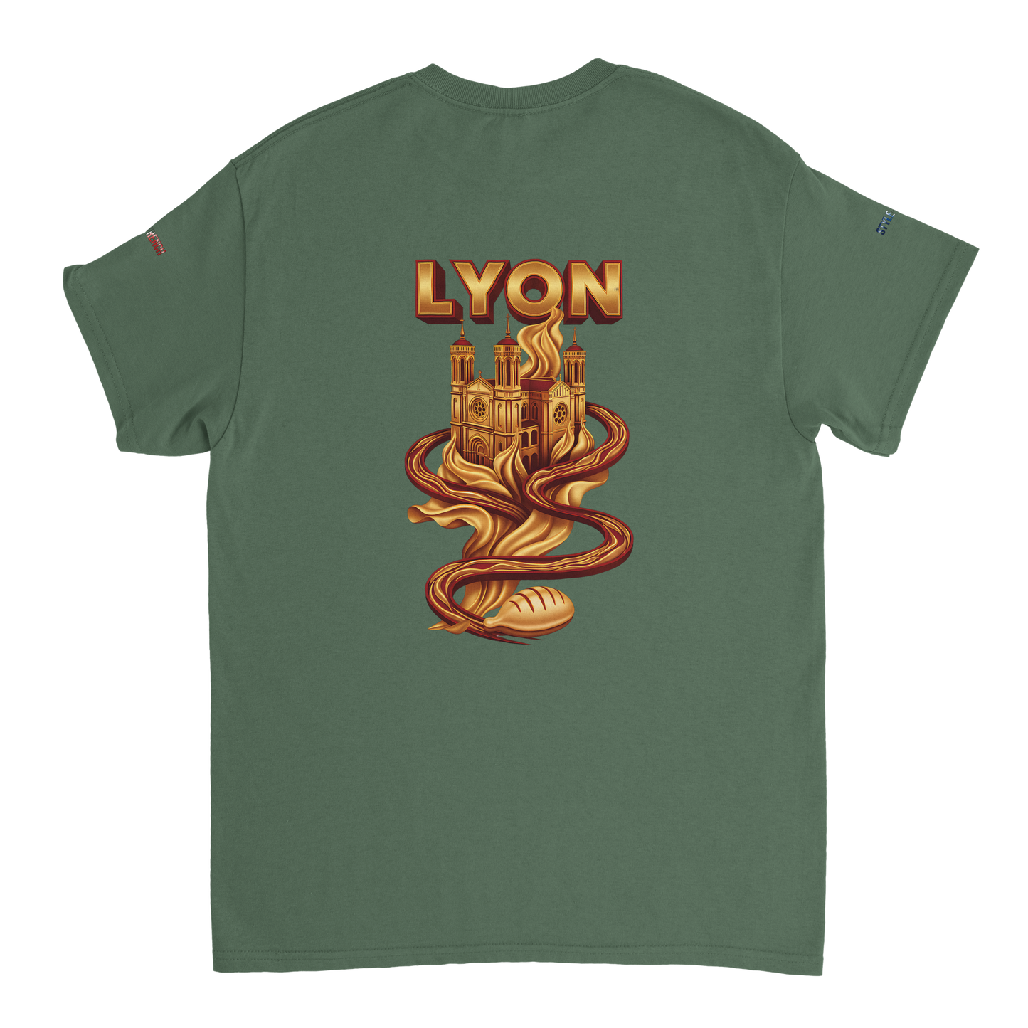 Unisex-T-Shirt Lyon Stadt Frankreich dick Rundhals | Gildan® 5000