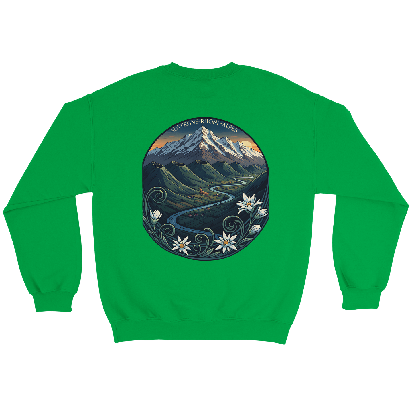 Unisex-Sweatshirt Auvergne-Rhône-Alpes klassisch Rundhals | Gildan® 18000