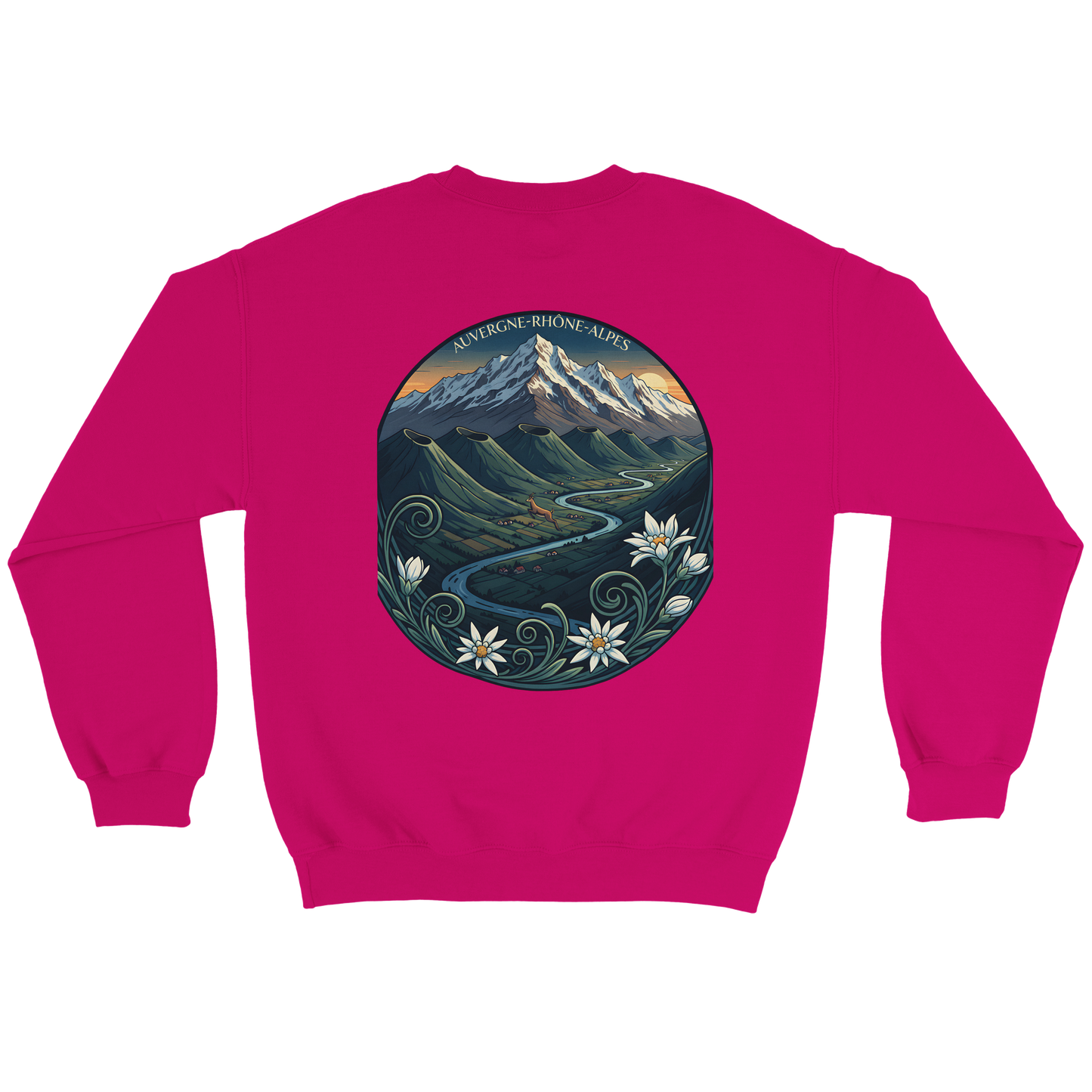 Unisex-Sweatshirt Auvergne-Rhône-Alpes klassisch Rundhals | Gildan® 18000