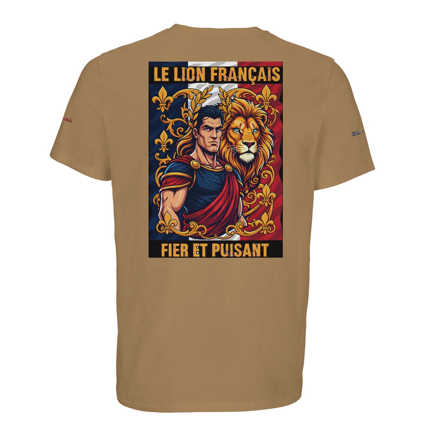 Men's T-shirt strong lion French style organic in conversion cotton | SOL'S Legend 03981