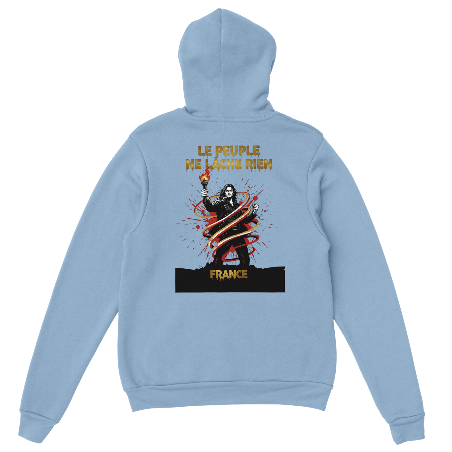 "The people don't give up" hoodie - classic French style for men | Gildan® 18500