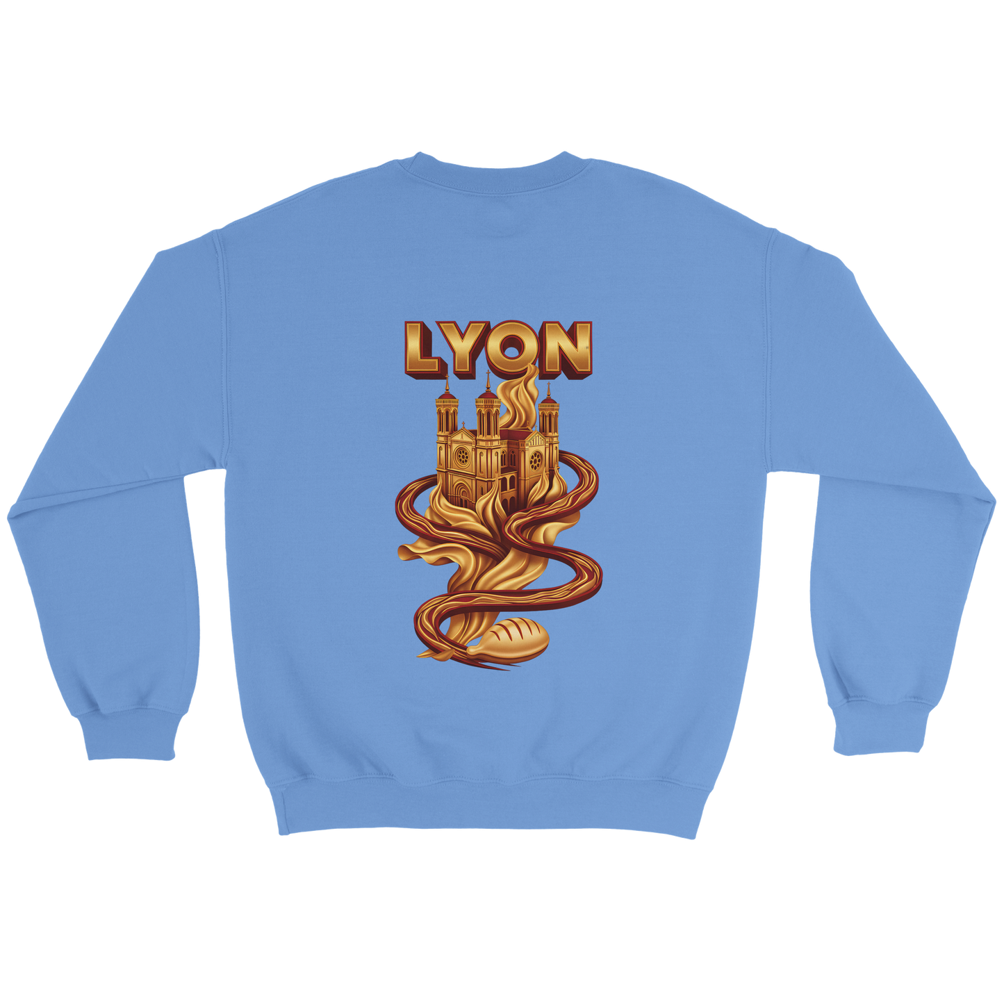 Unisex sweatshirt Lyon city France classic crew neck | Gildan® 18000