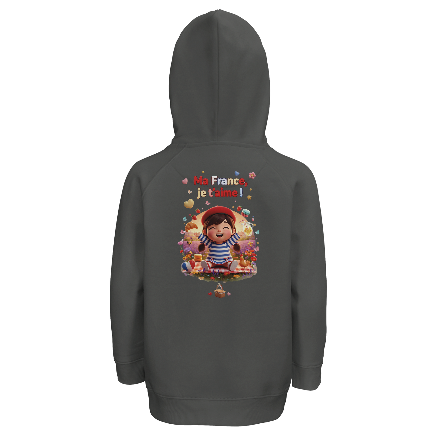 Mädchen-Kapuzenpullover französischer Stil "ma France je t'aime" bio | SOL'S Stellar Kids 03576