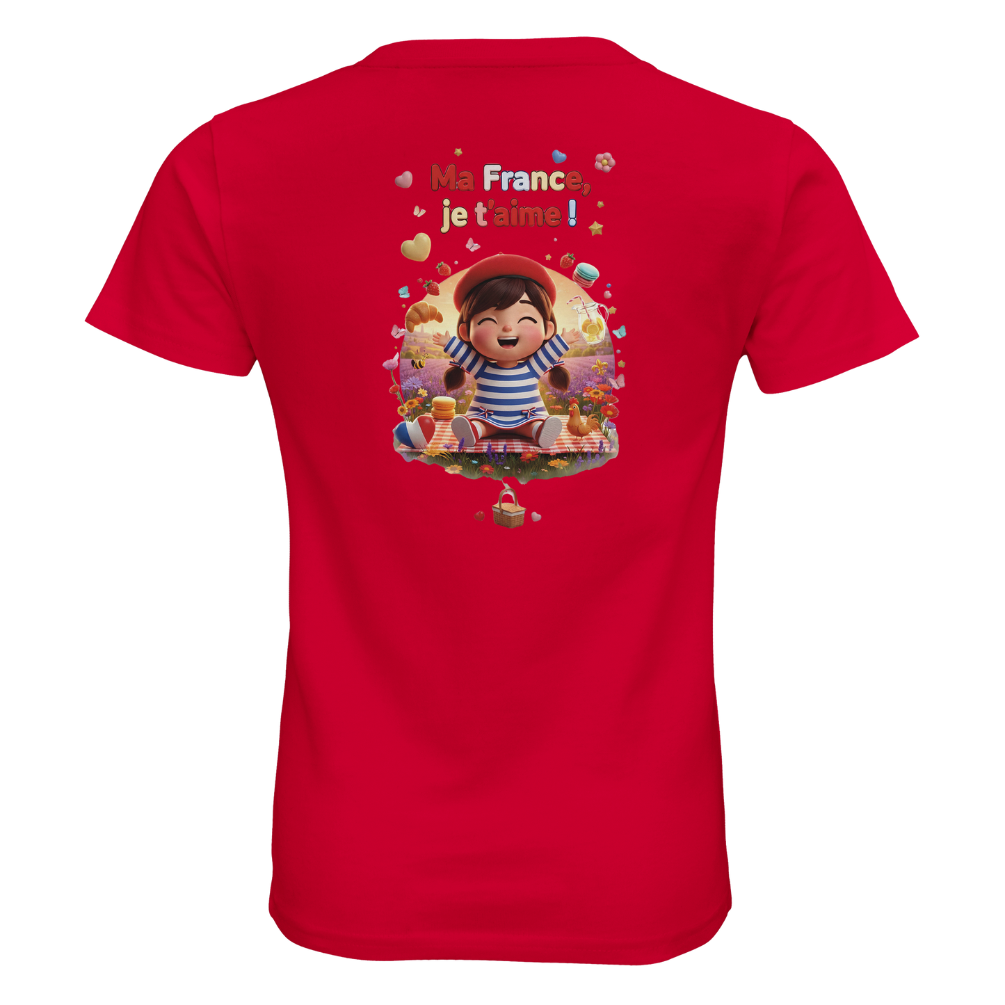 Organic Kids Fitted T-shirt Mädchen Style-Französisch "Ma France je t'aime" | SOL'S Pioneer Kids 03578