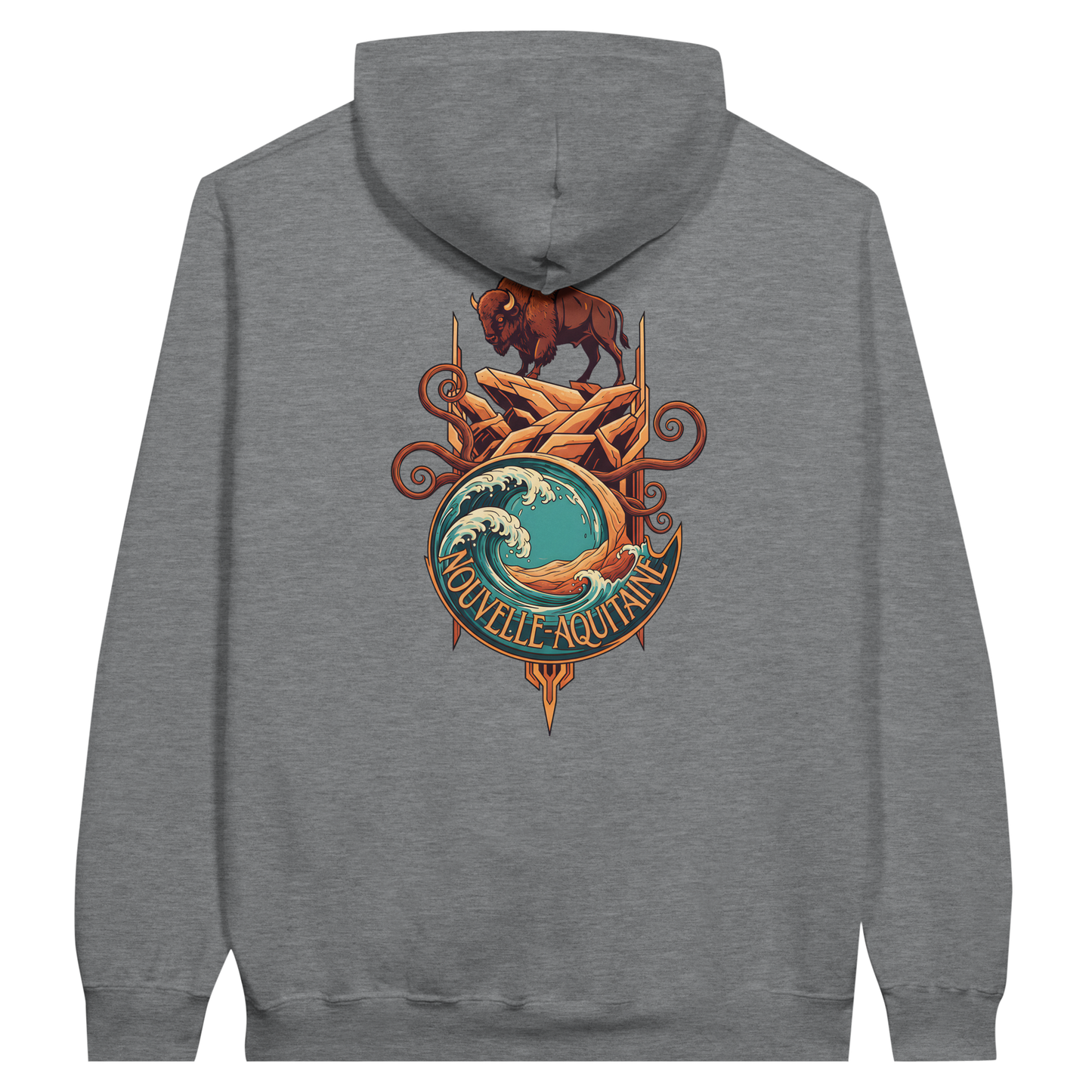 Gildan SF500 Adult New Aquitaine Medium Fleece Hoodie