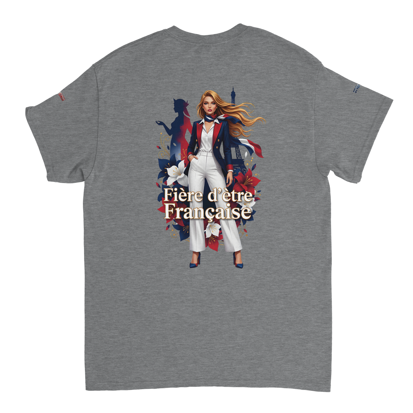T-shirt Femme Fière d'être Française - Coton Premium