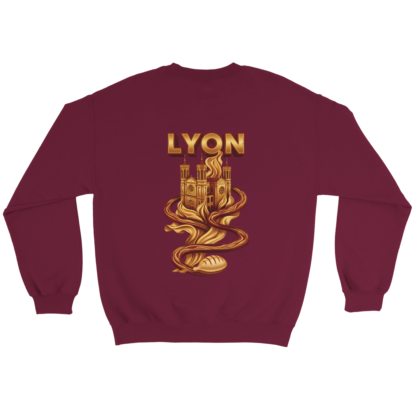 Unisex sweatshirt Lyon city France classic crew neck | Gildan® 18000