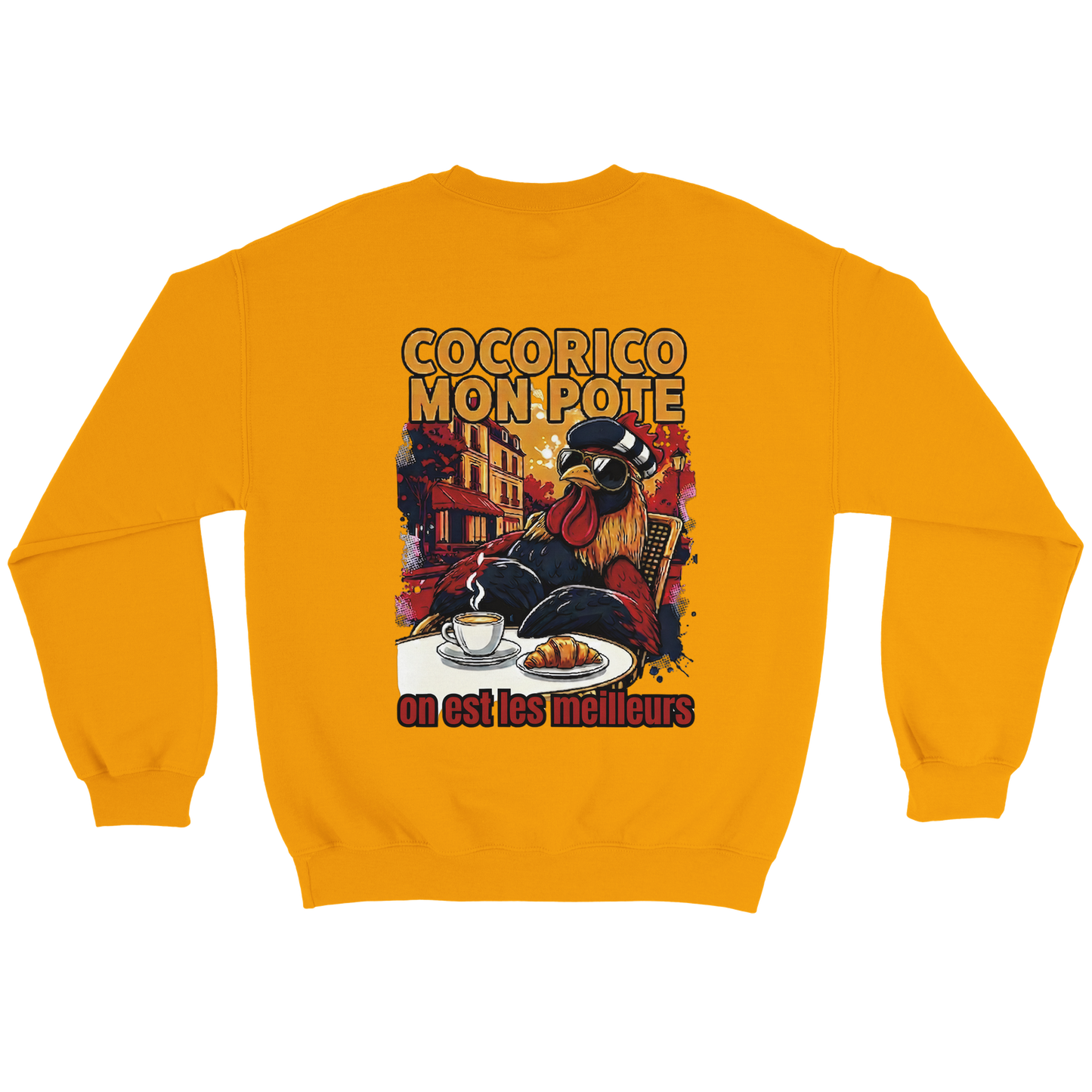 Sweatshirt Cocorico On Est Les Meilleurs für Herren, klassischer Rundhalsausschnitt | Gildan® 18000