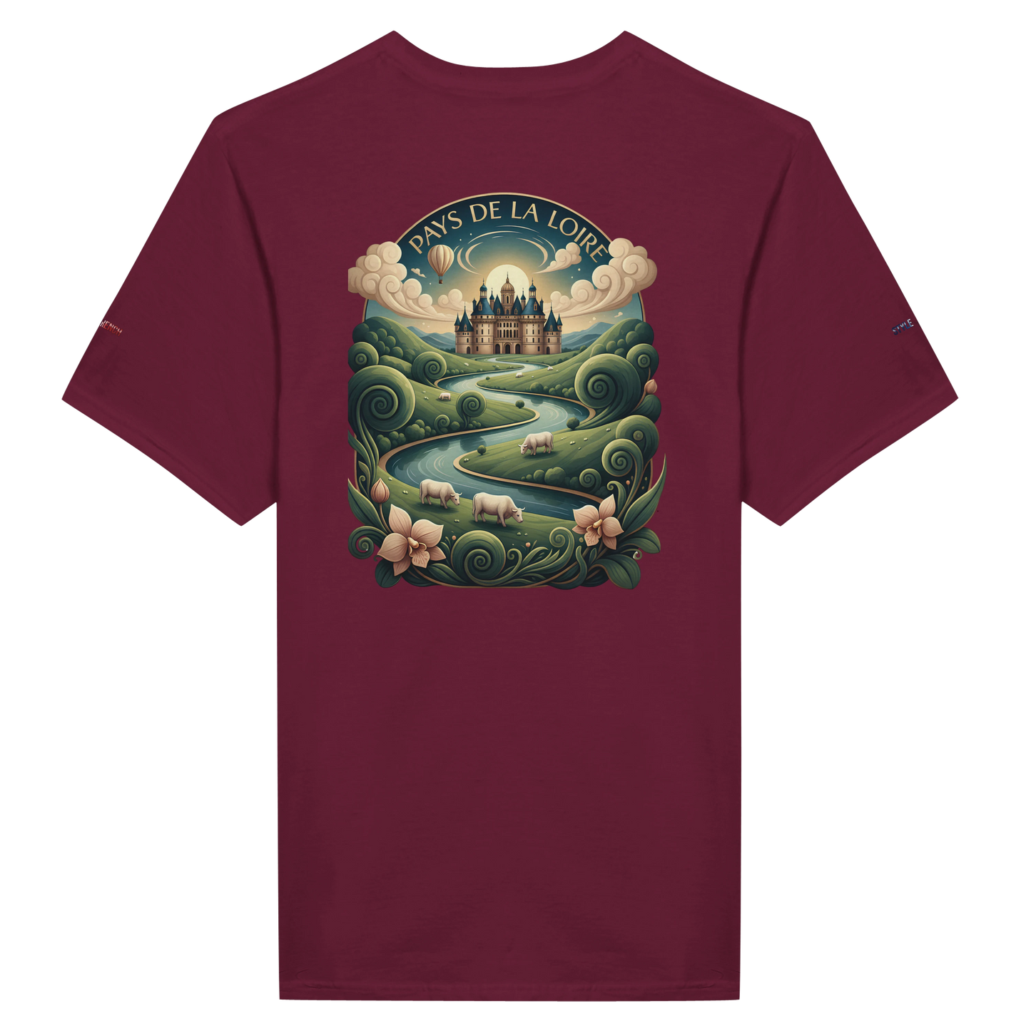 Unisex T-Shirt Pays de la Loire klassischer Rundhalsausschnitt | Gildan® 64000