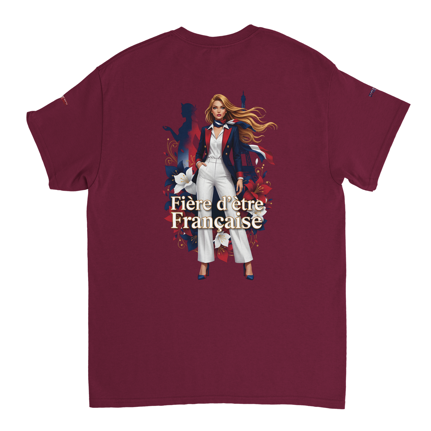 T-shirt Femme Fière d'être Française - Coton Premium