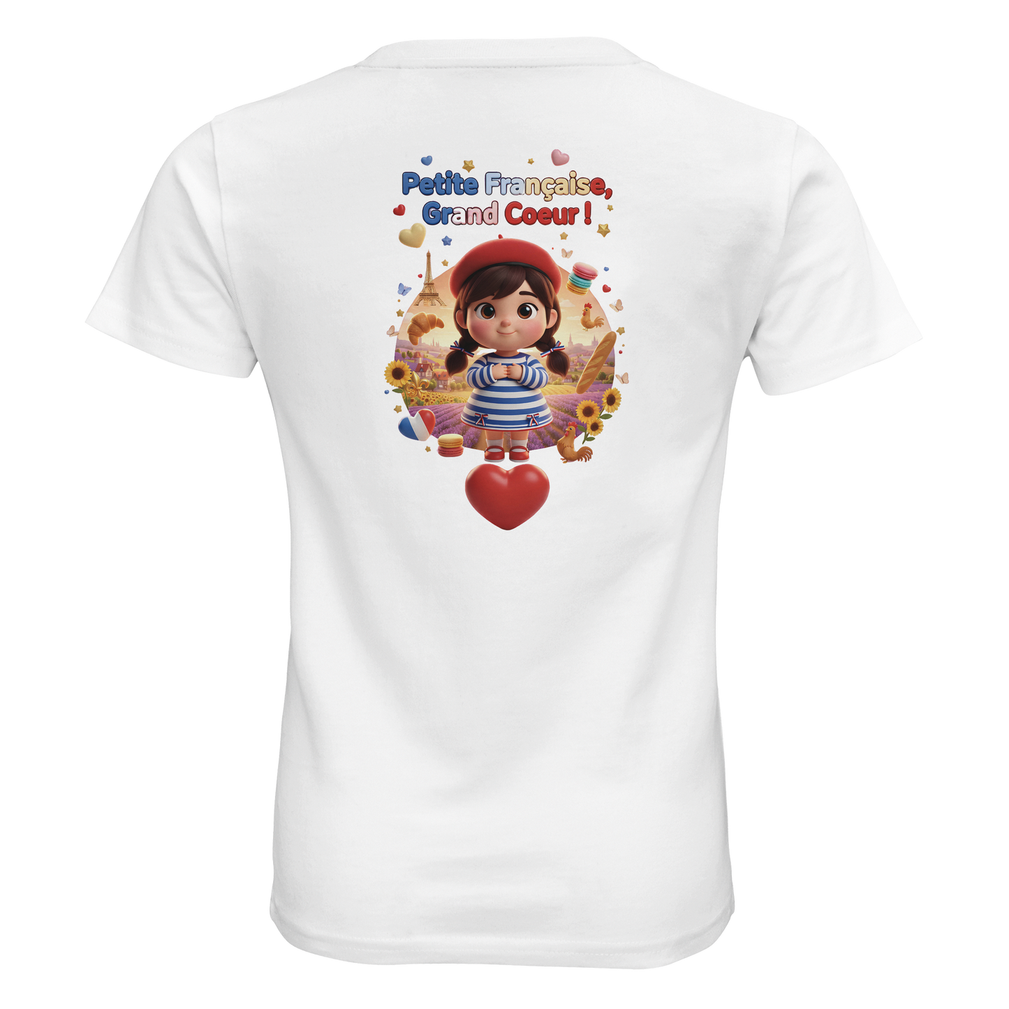 T-Shirt Stil "Französisches Mädchen mit großem Herzen" Bio-Slim-Fit | SOL'S Pioneer Kids 03578