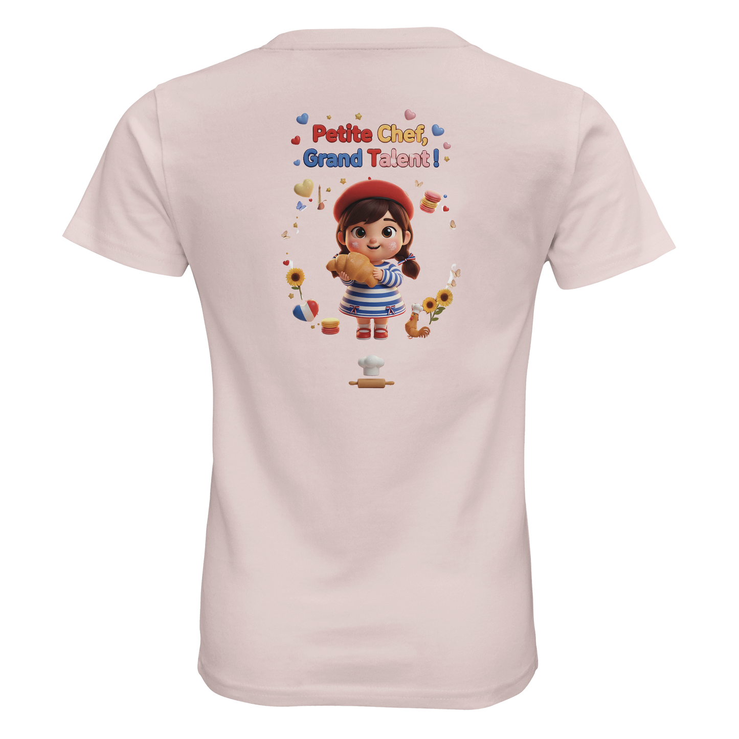 Organic Kids Tailliertes T-Shirt Mädchen kleine Köchin großes Talent| SOL'S Pioneer Kids 03578