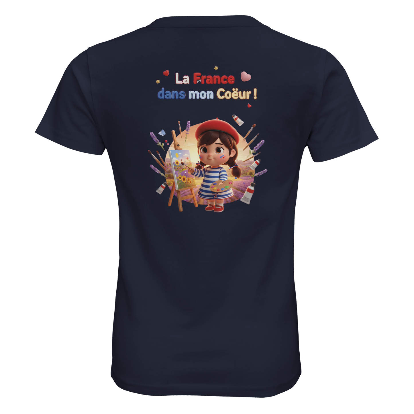 Bio Kinder Enganliegendes T-Shirt| Mädchen Stil-Französisch Frankreich in meinem Herzen | SOL'S Pioneer Kids 03578