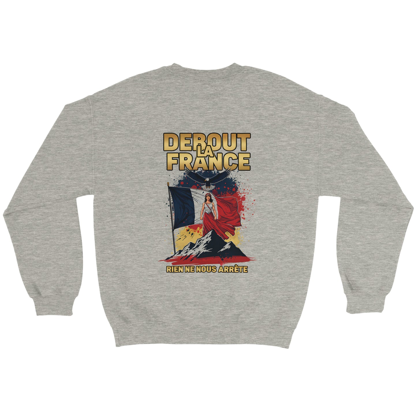 Damen-Sweatshirt „debout la France“ im klassischen französischen Rundhals-Stil | Gildan® 18000