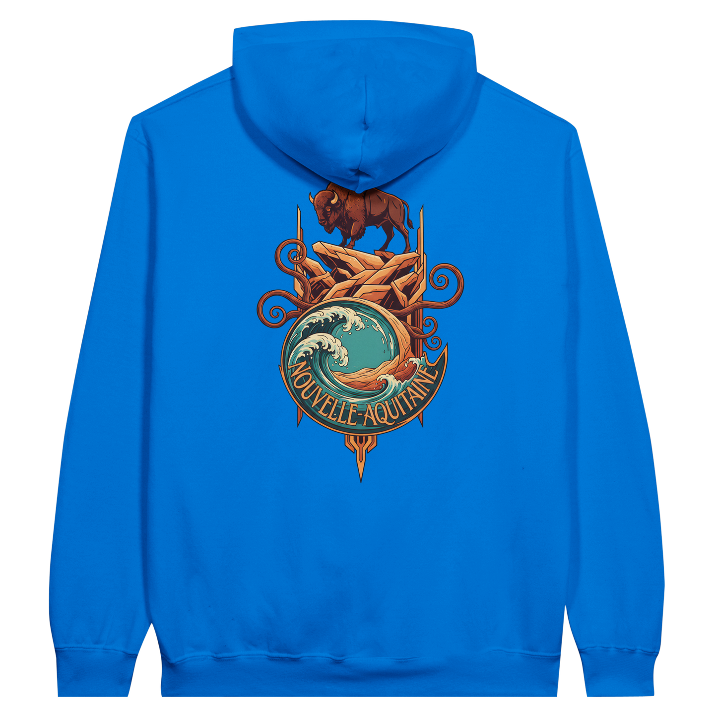 Gildan SF500 Adult New Aquitaine Medium Fleece Hoodie