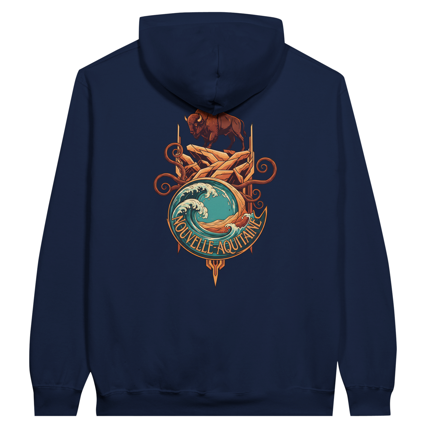 Gildan SF500 Adult New Aquitaine Medium Fleece Hoodie