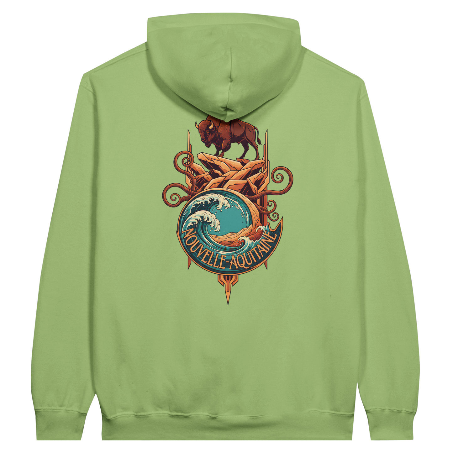 Gildan SF500 Adult New Aquitaine Medium Fleece Hoodie