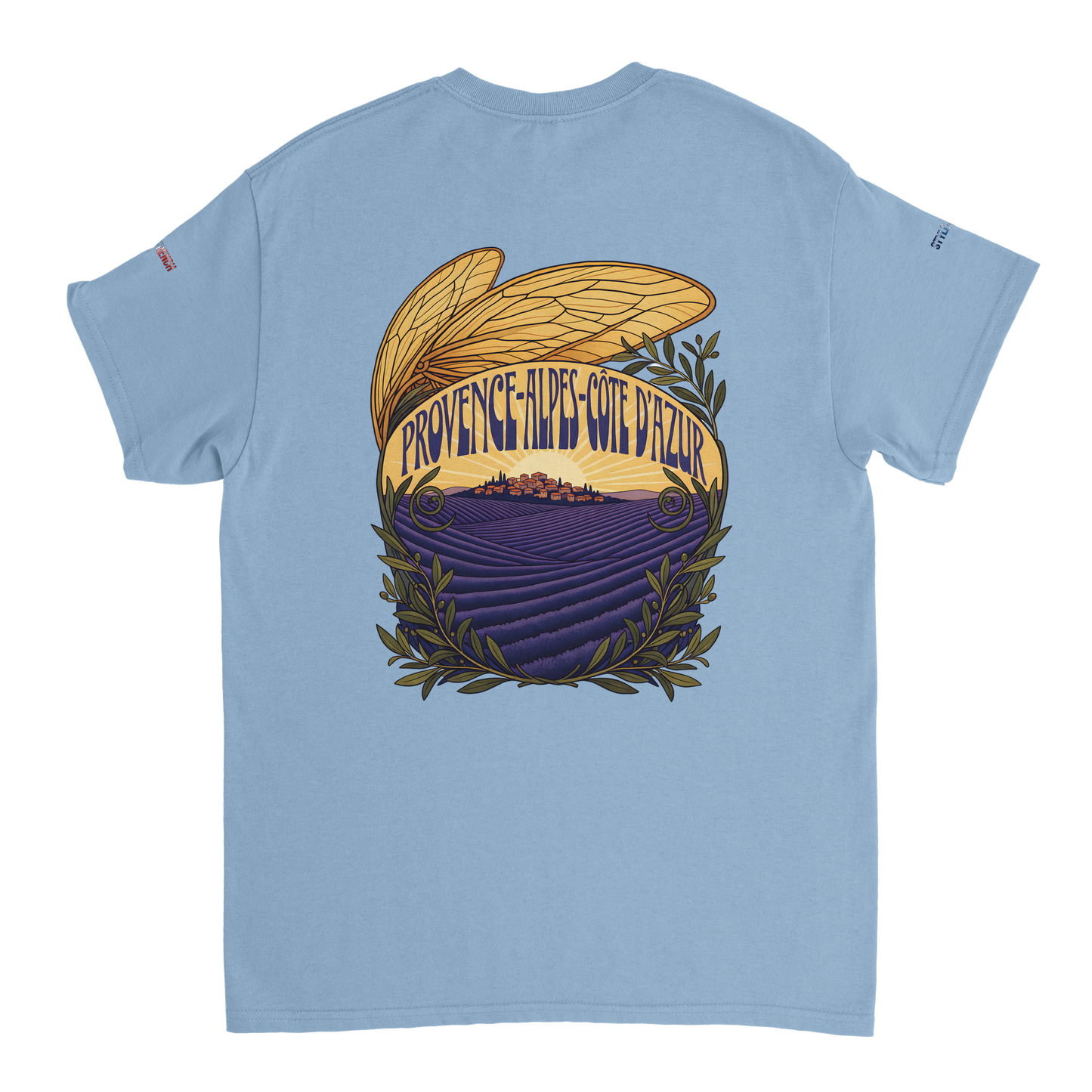 Unisex T-Shirt Provence-Alpes-Côte d'Azur, schwerer Rundhalsausschnitt | Gildan® 5000