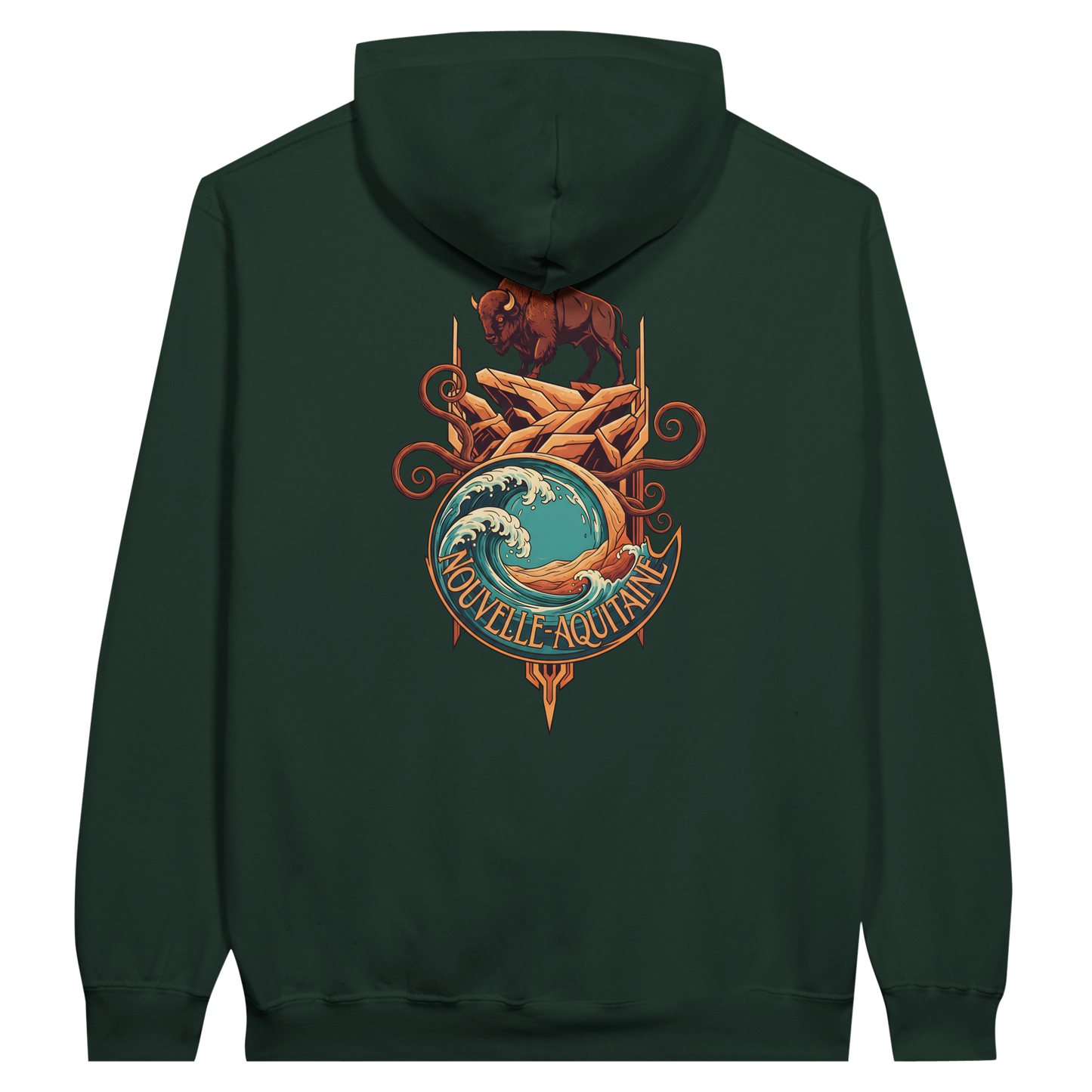 Gildan SF500 Adult New Aquitaine Medium Fleece Hoodie