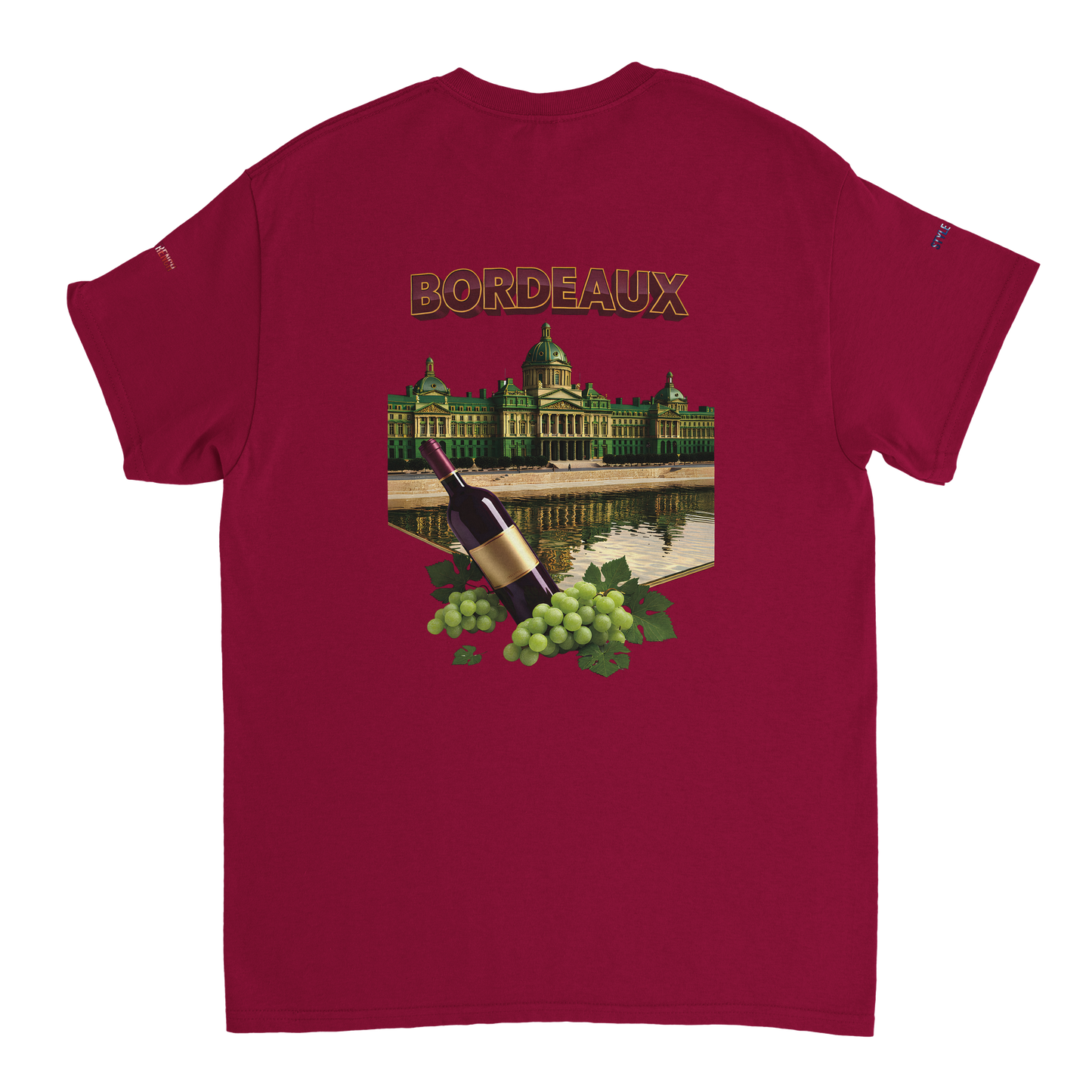 Unisex burgundy French city crewneck heavy t-shirt | Gildan® 5000