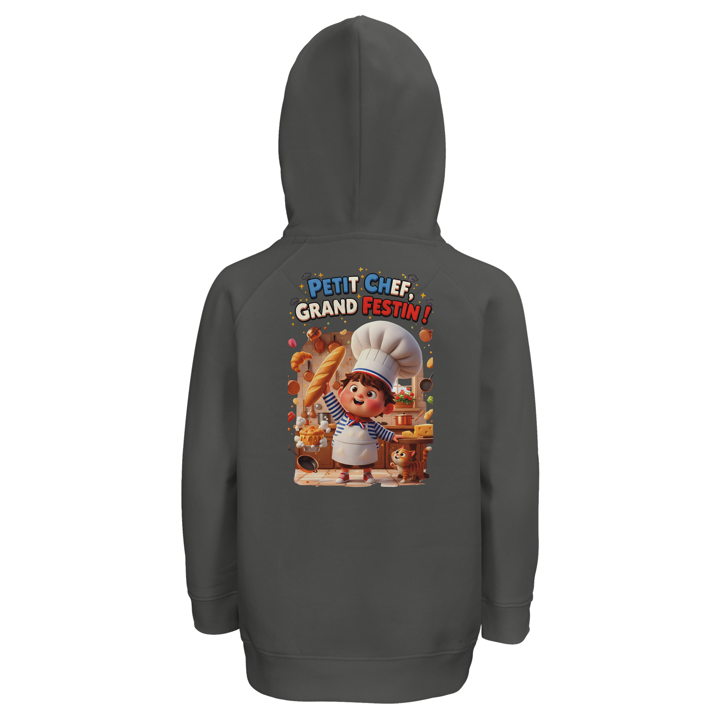 Bio-Kapuzenpullover für Jungen „Kleiner Koch, großes Fest“ | SOL'S Stellar Kids 03576