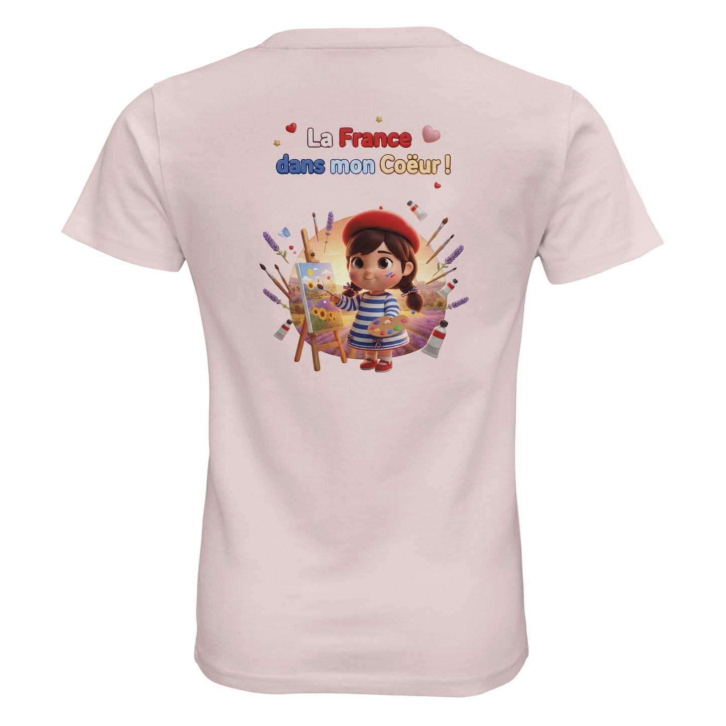 Bio Kinder Enganliegendes T-Shirt| Mädchen Stil-Französisch Frankreich in meinem Herzen | SOL'S Pioneer Kids 03578
