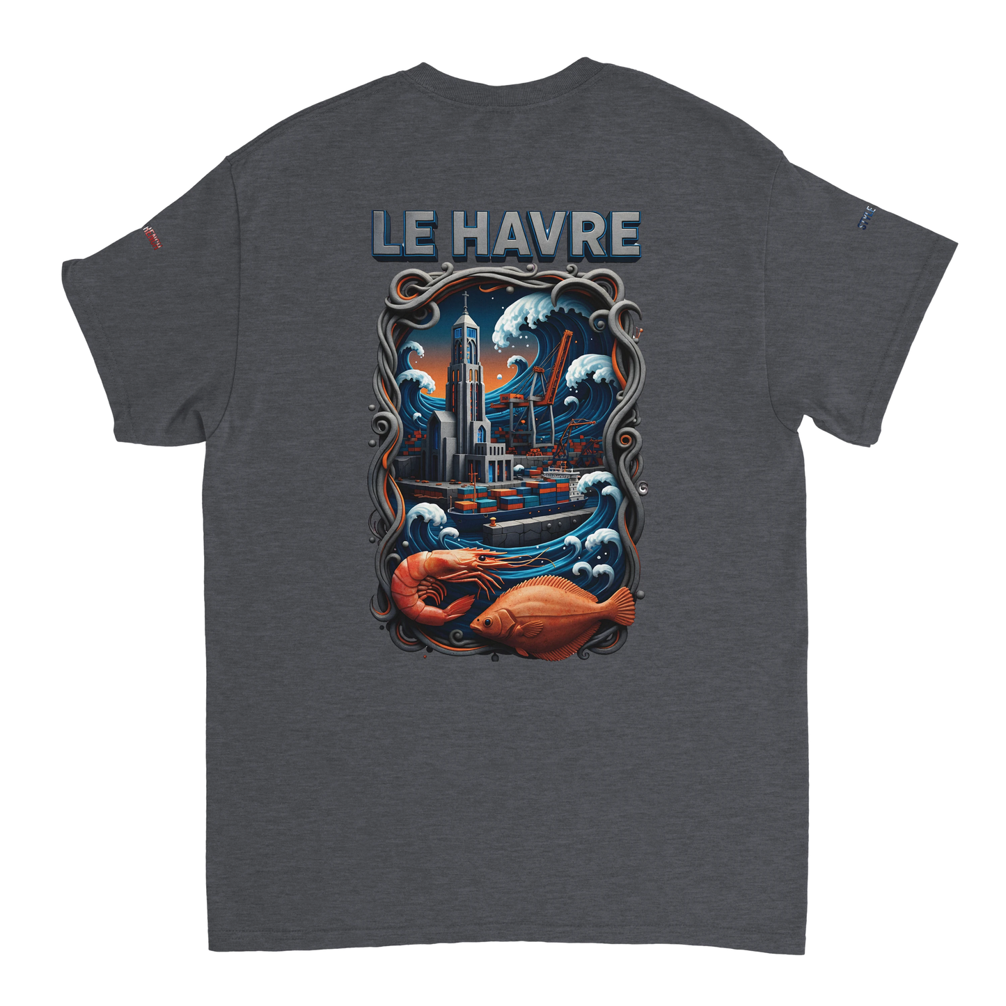 Unisex-T-Shirt Le Havre Stadt in Frankreich dick Rundhals | Gildan® 5000