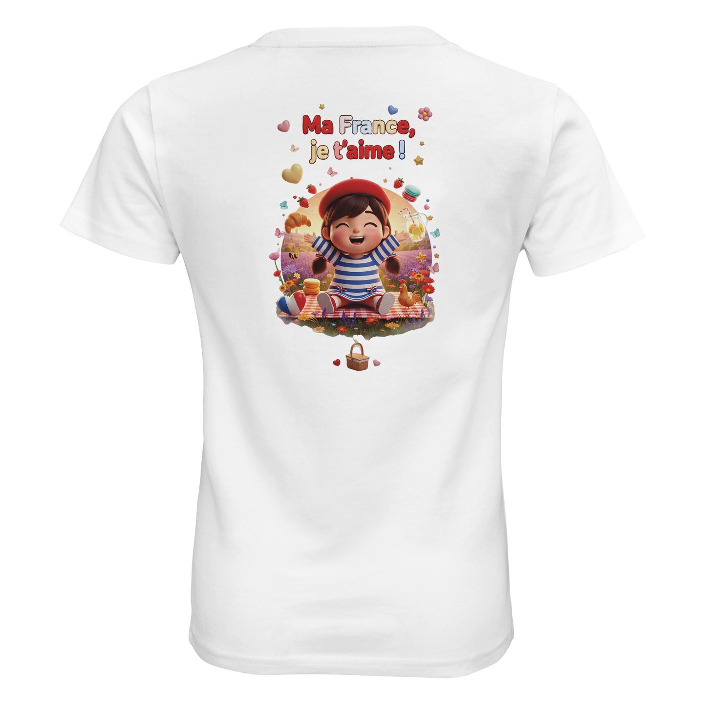Organic Kids Fitted T-shirt Mädchen Style-Französisch "Ma France je t'aime" | SOL'S Pioneer Kids 03578