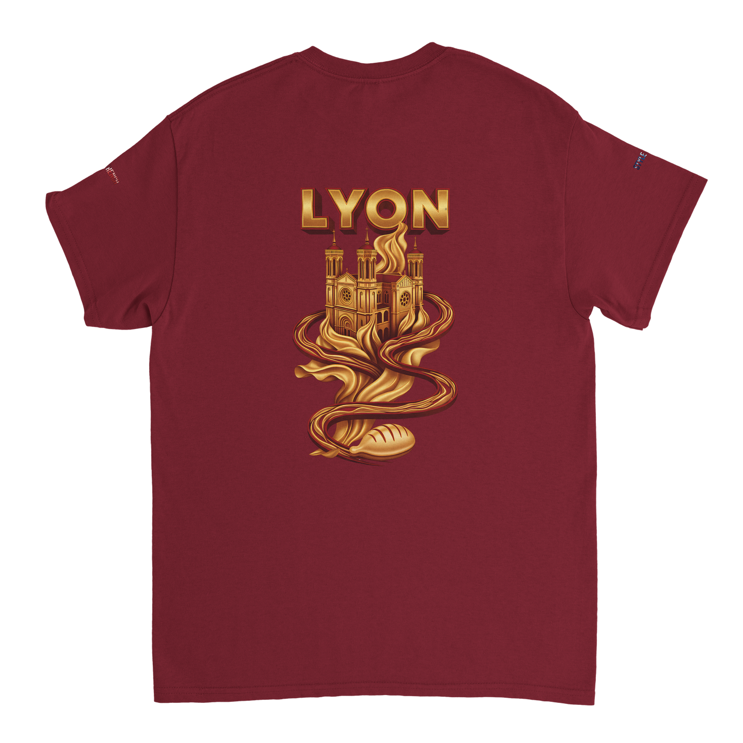 Unisex-T-Shirt Lyon Stadt Frankreich dick Rundhals | Gildan® 5000