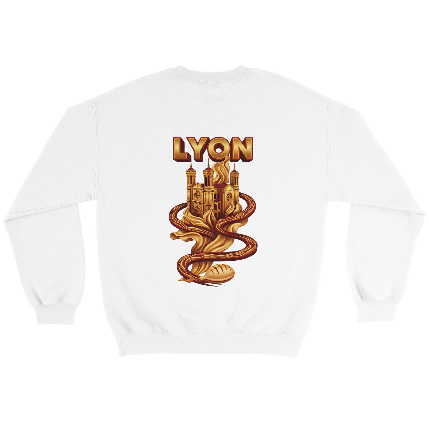 Unisex sweatshirt Lyon city France classic crew neck | Gildan® 18000