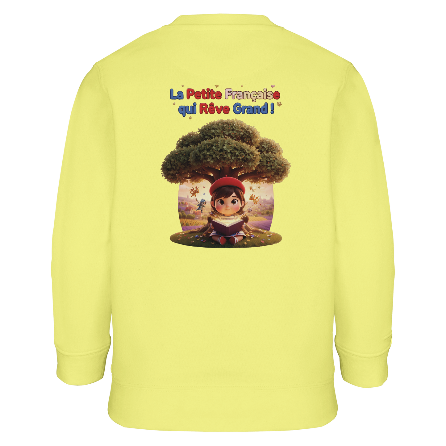 Mädchen-Sweatshirt im französischen Stil: „La petite française qui rêve grand“ aus recycelter Mischung | SOL'S Columbia Kids 04239