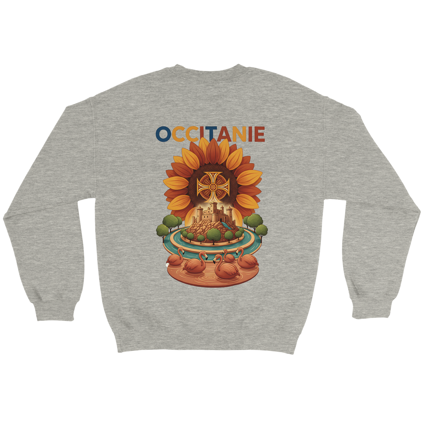 Unisex-Sweatshirt, klassischer Rundhalsausschnitt Occitanie | Gildan® 18000