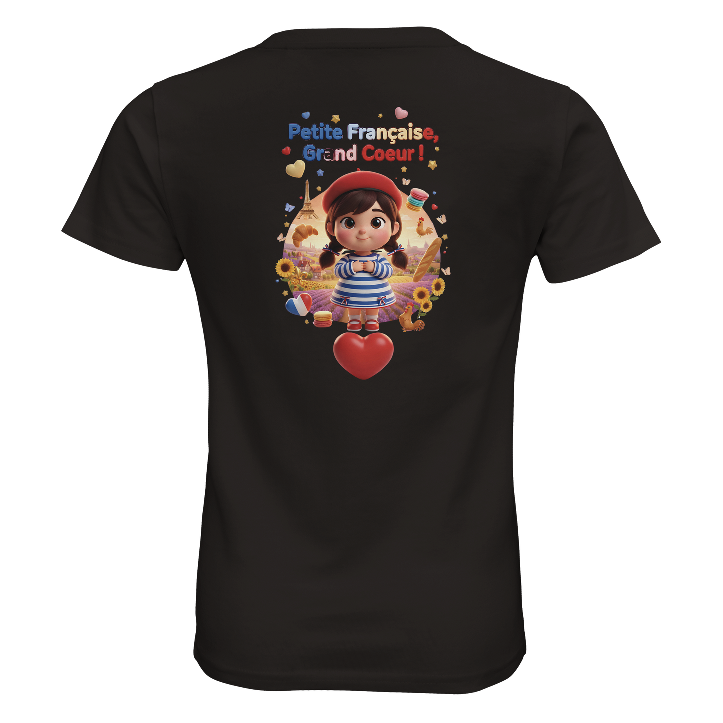 T-Shirt Stil "Französisches Mädchen mit großem Herzen" Bio-Slim-Fit | SOL'S Pioneer Kids 03578
