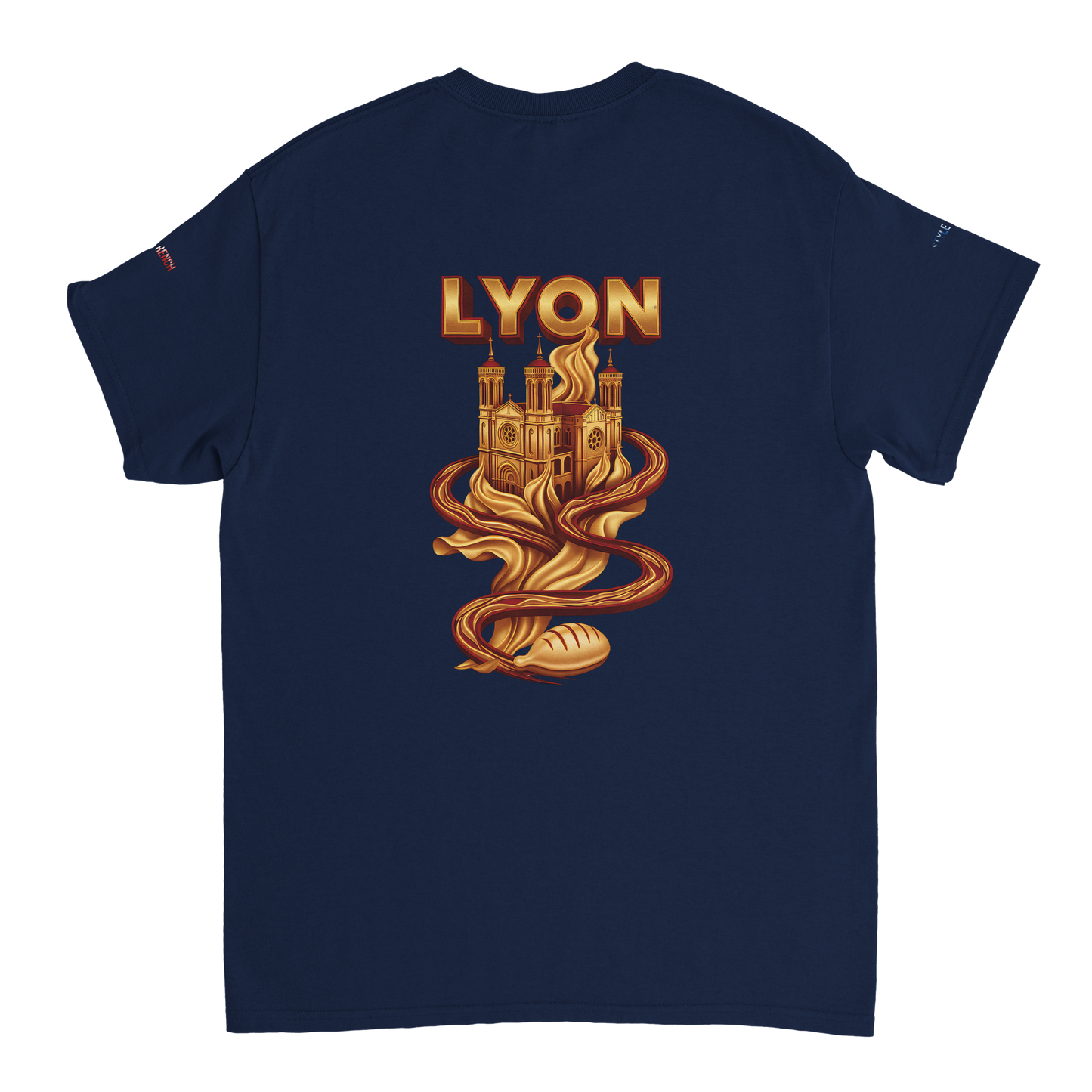 Unisex-T-Shirt Lyon Stadt Frankreich dick Rundhals | Gildan® 5000