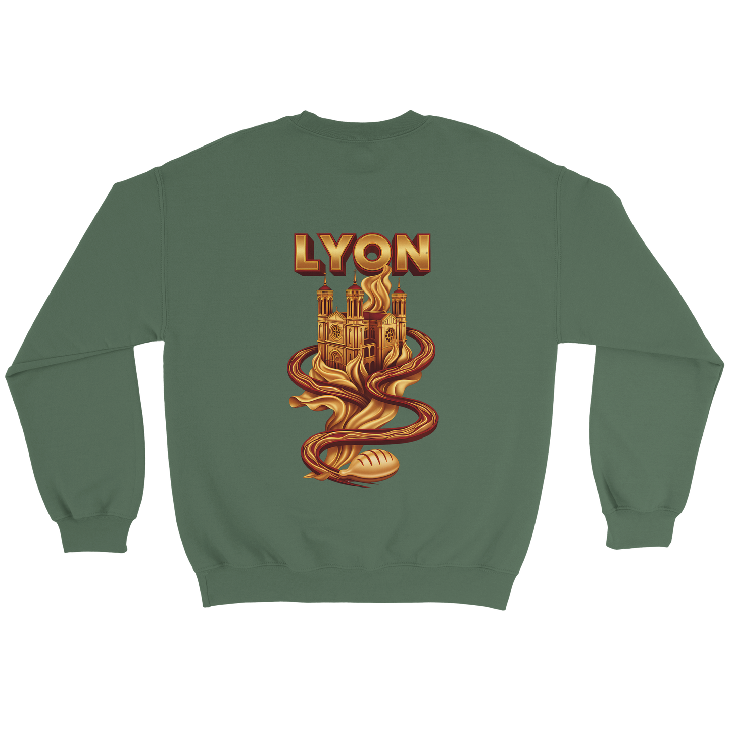 Unisex sweatshirt Lyon city France classic crew neck | Gildan® 18000