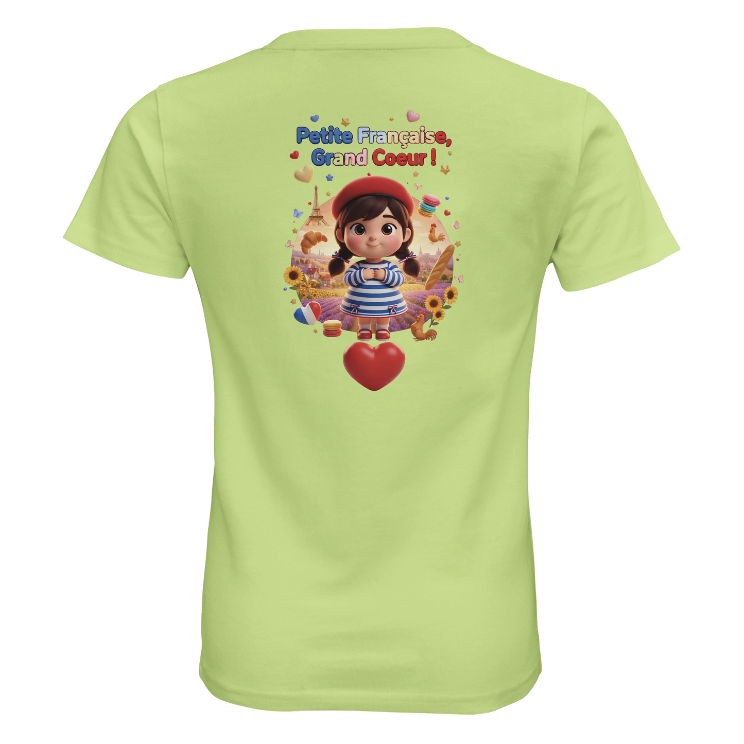 T-Shirt Stil "Französisches Mädchen mit großem Herzen" Bio-Slim-Fit | SOL'S Pioneer Kids 03578