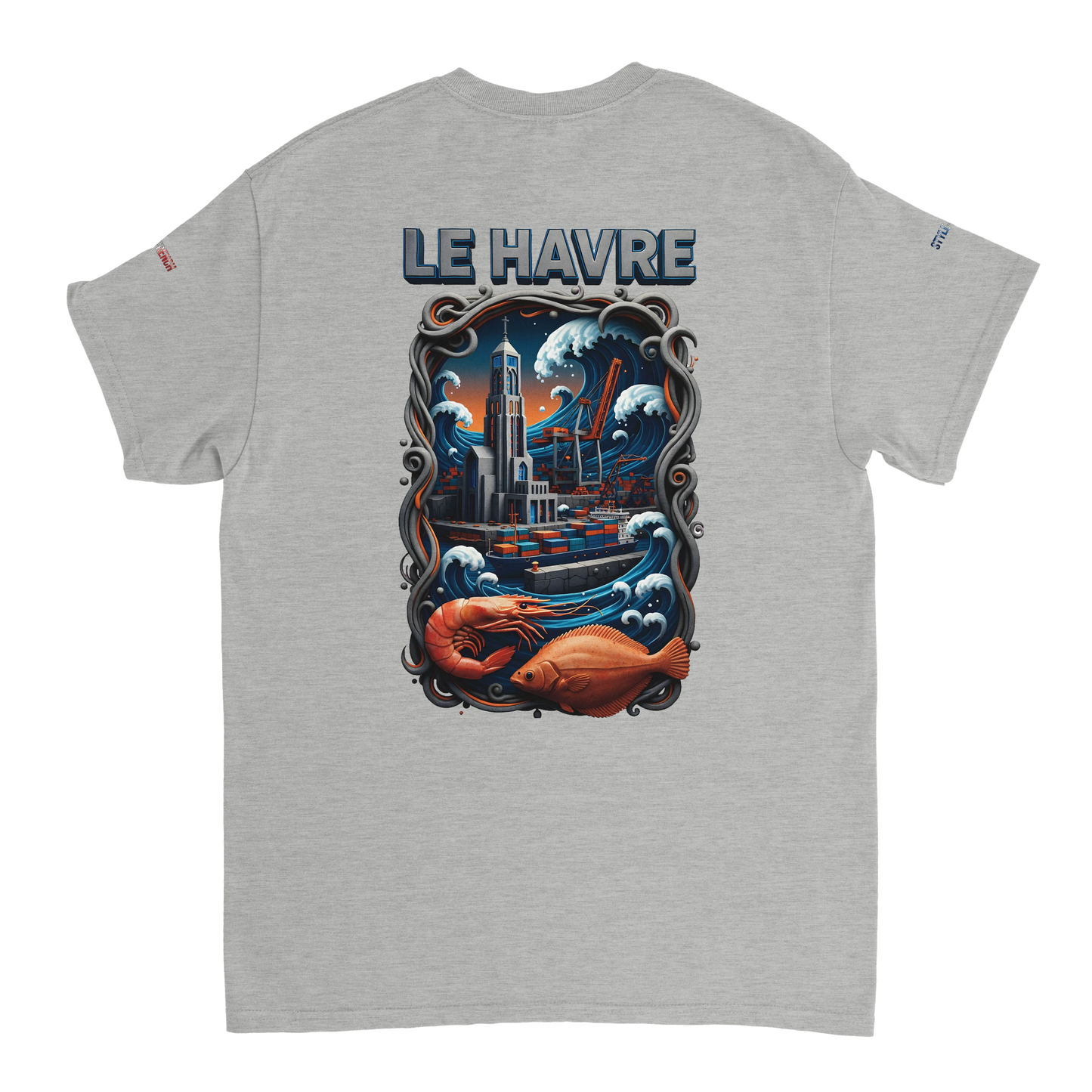 Unisex-T-Shirt Le Havre Stadt in Frankreich dick Rundhals | Gildan® 5000