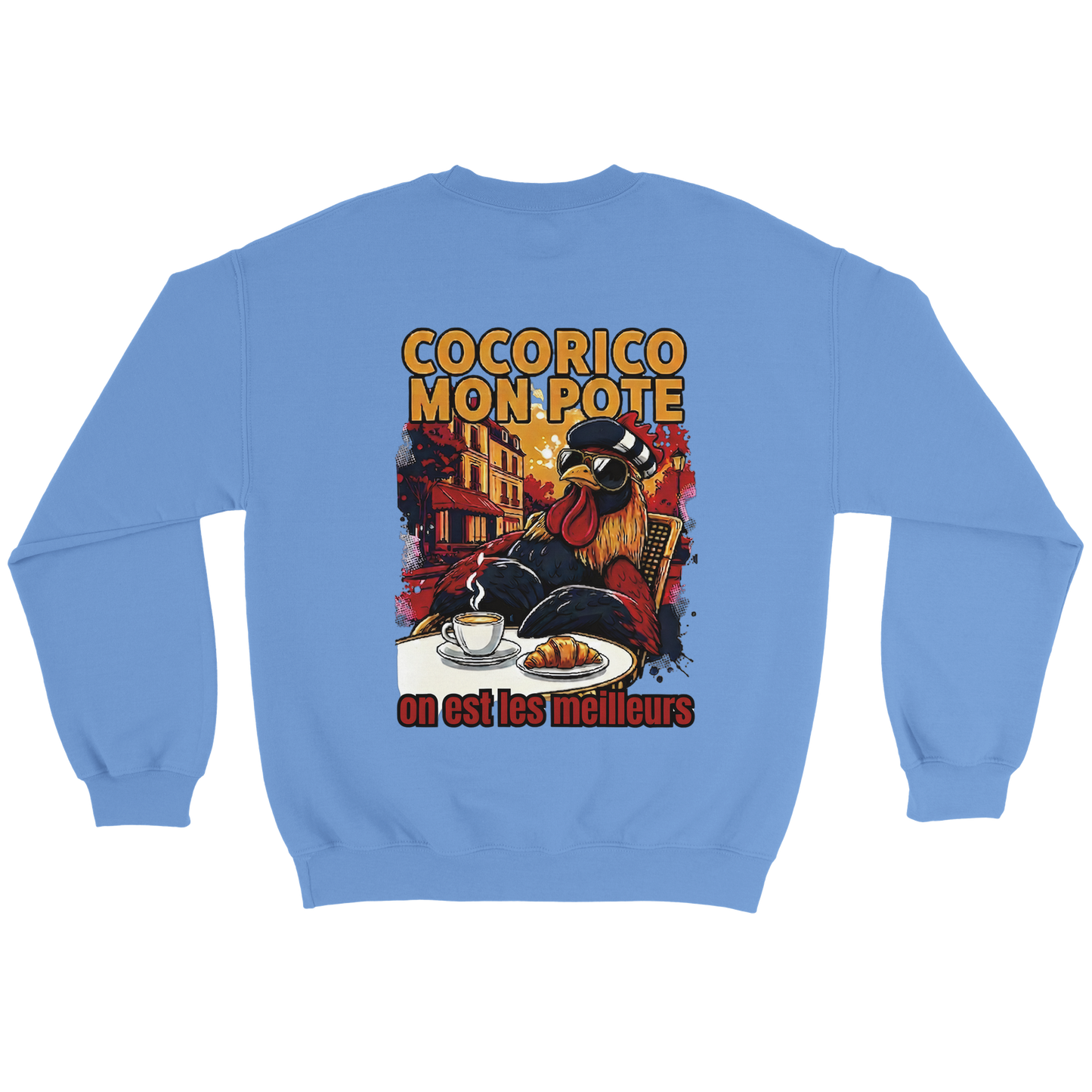 Sweatshirt Cocorico On Est Les Meilleurs für Herren, klassischer Rundhalsausschnitt | Gildan® 18000