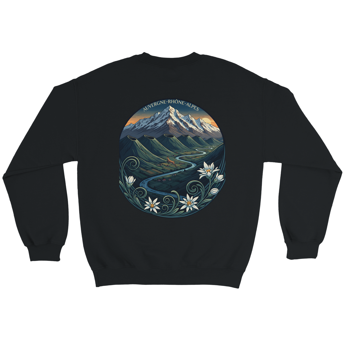 Unisex-Sweatshirt Auvergne-Rhône-Alpes klassisch Rundhals | Gildan® 18000
