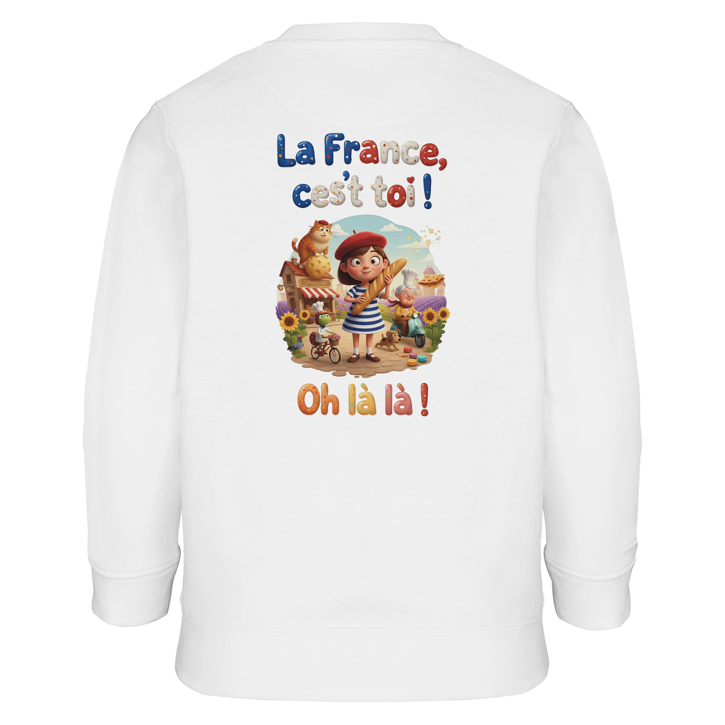 Mädchen-Sweatshirt French-Stil „La France c'est toi“ aus recyceltem Mischgewebe | SOL'S Columbia Kids 04239