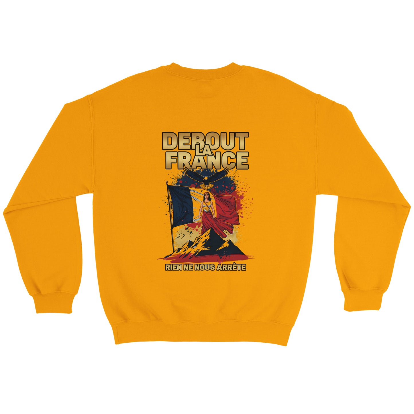 Damen-Sweatshirt „debout la France“ im klassischen französischen Rundhals-Stil | Gildan® 18000