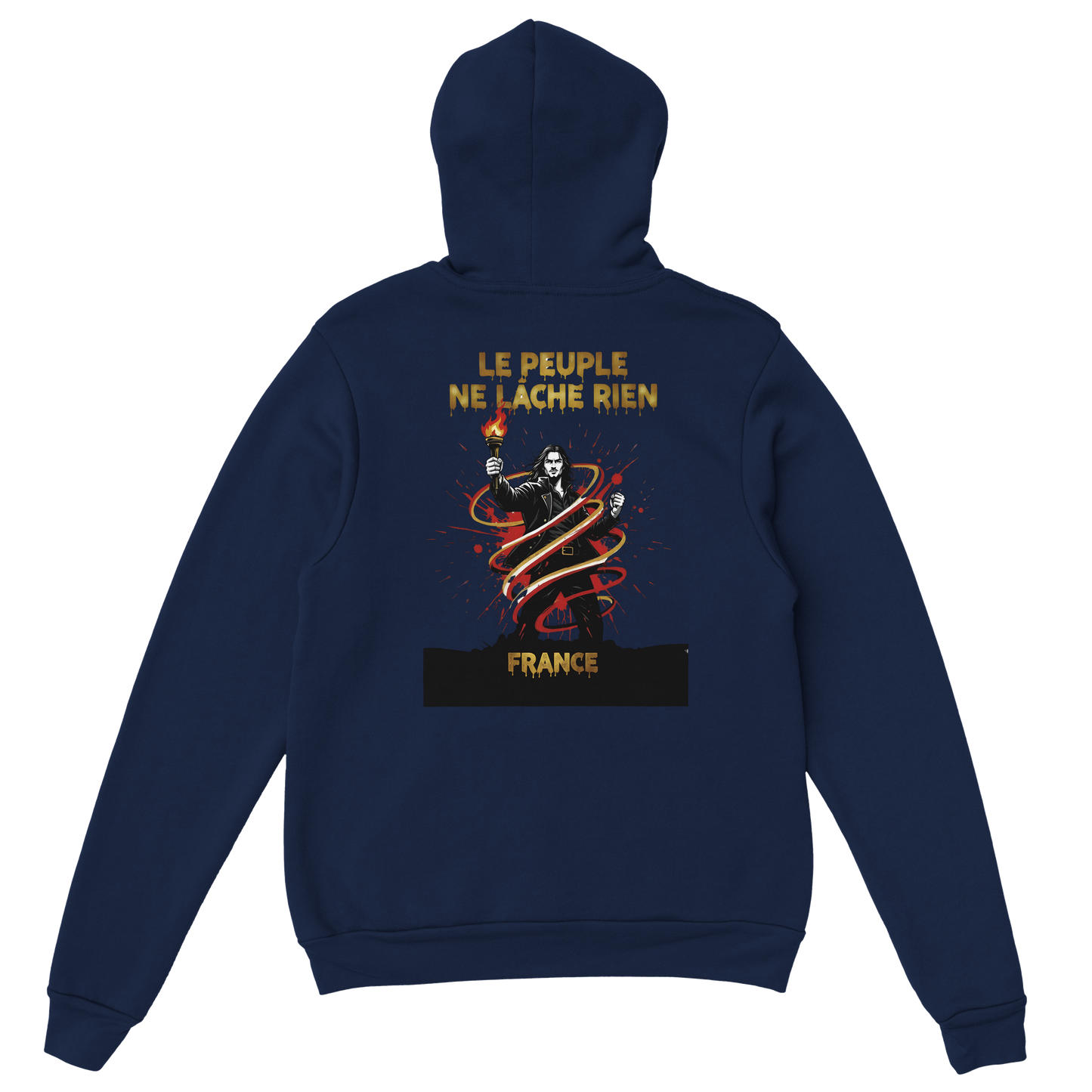 "The people don't give up" hoodie - classic French style for men | Gildan® 18500
