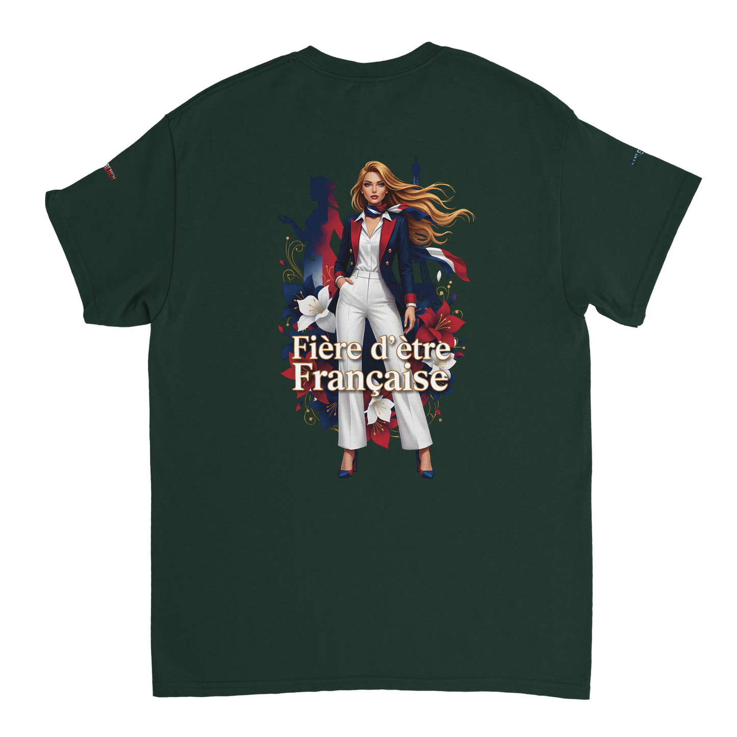 T-shirt Femme Fière d'être Française - Coton Premium