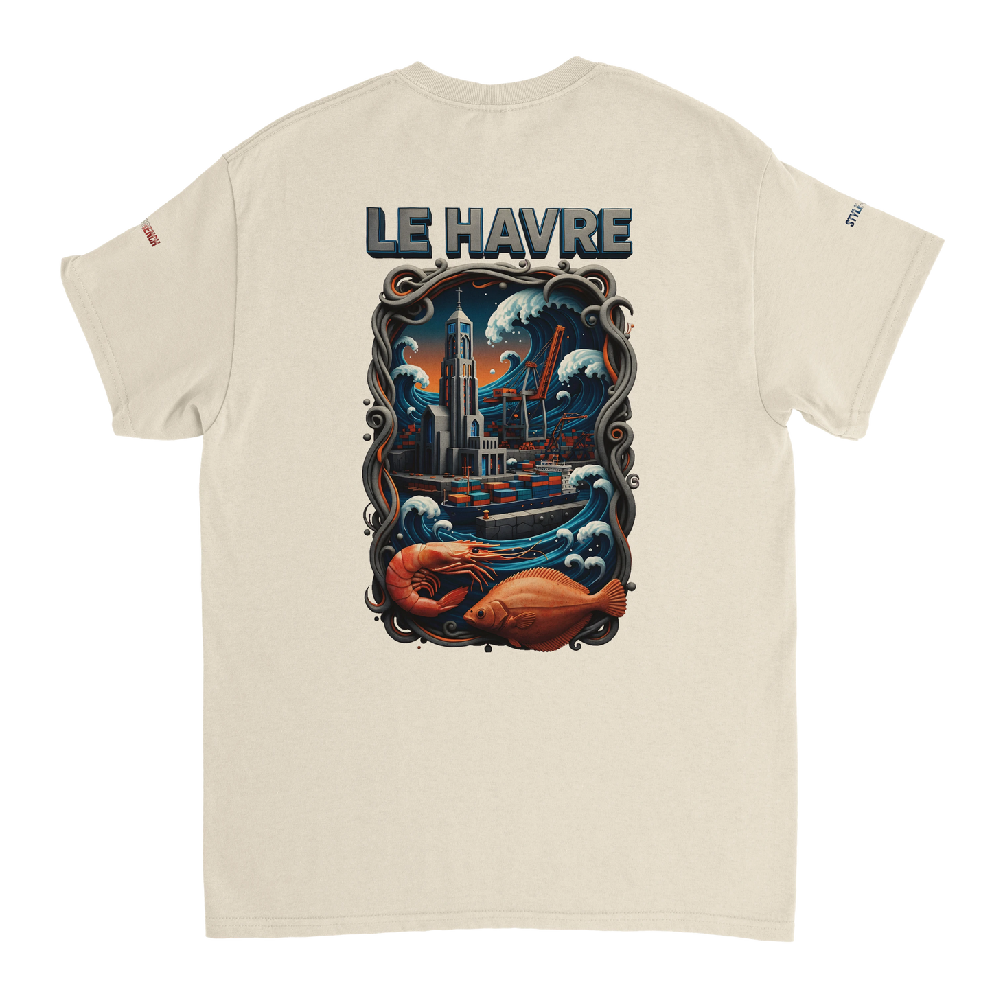Unisex-T-Shirt Le Havre Stadt in Frankreich dick Rundhals | Gildan® 5000