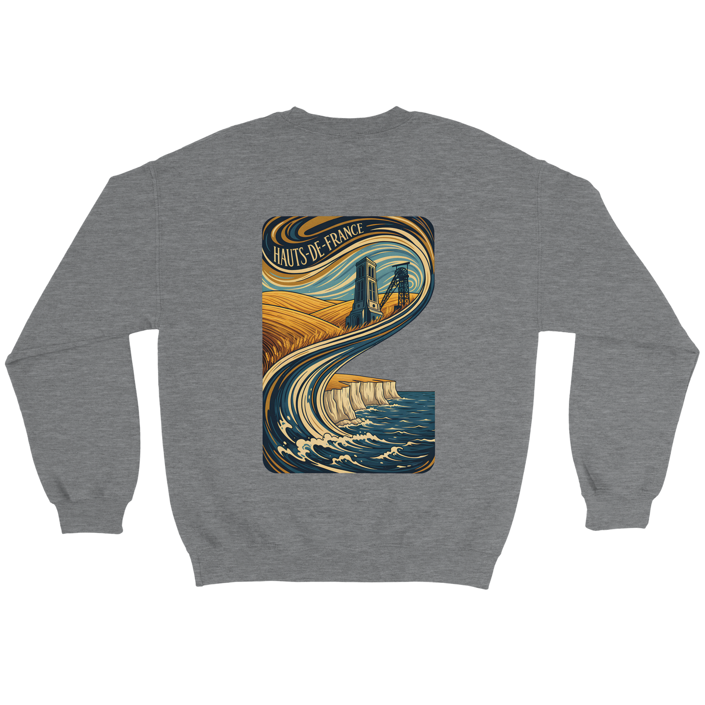 Unisex Nord-Pas-de-Calais classic crewneck sweatshirt | Gildan® 18000